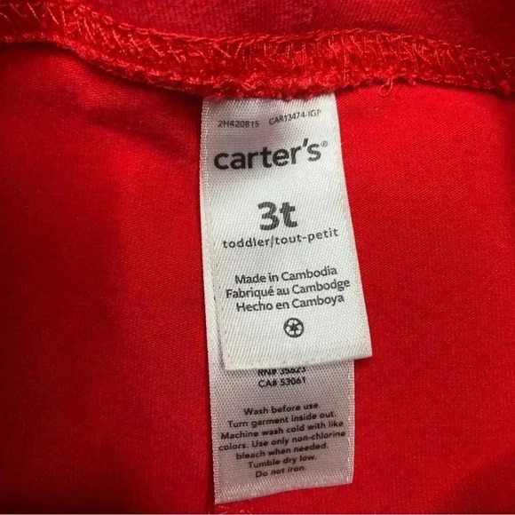 Carter’s Sweatpants Orange-ish  Red Shiny Gold Size 3T - Picture 4 of 16